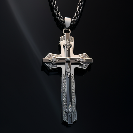 The Covenant Cross | 18k White Gold Diamond Necklace
