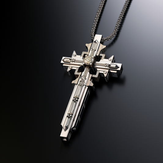 The Redeemer's Cross | 18k White Gold Diamond Necklace