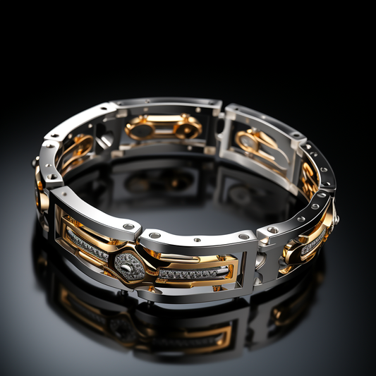 The Shield of Faith | 18k Two-Tone Gold Diamond Bracelet